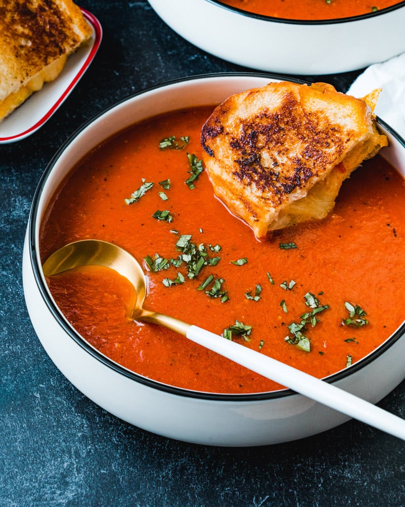 Gourmet Grilled Cheese with Tomato Soup