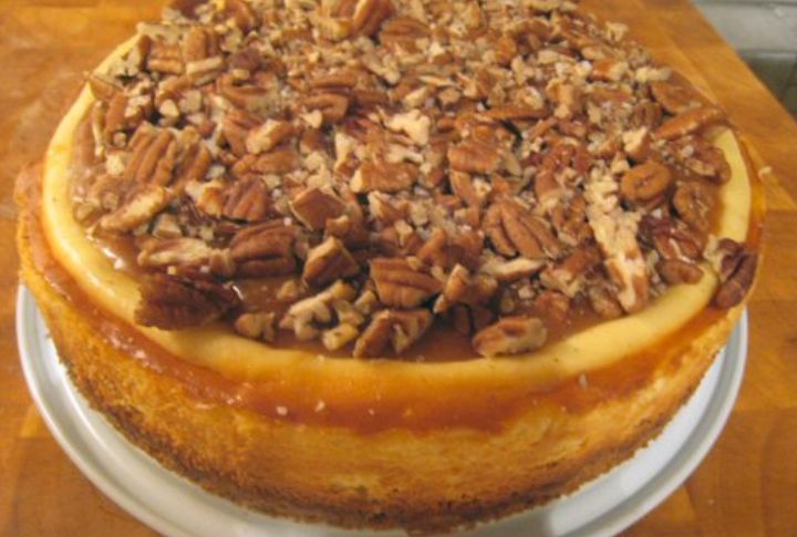 Chocolate Bourbon Pecan Cheesecake