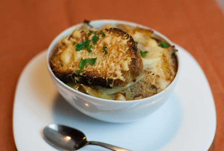 Rustic French Onion Soup With Melted Gruyere