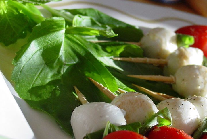 Peach Caprese Skewers