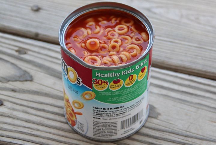 Canned Spaghetti With Cut-Up Hot Dogs