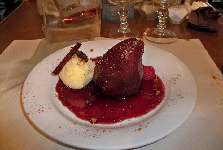 Poached Pears In Red Wine