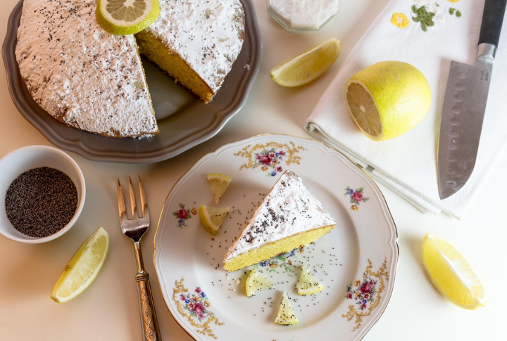 Zucchini Sheet Cake With Lemon Glaze