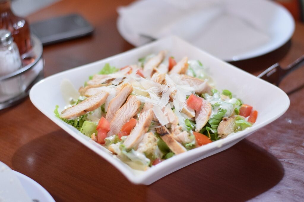 salad, fresh, food, diet, health, dieting, meal, weight-loss, green salad, tomato, chicken, cheese, parmesan, caesar salad, food for my health, caesar salad, caesar salad, caesar salad, caesar salad, caesar salad