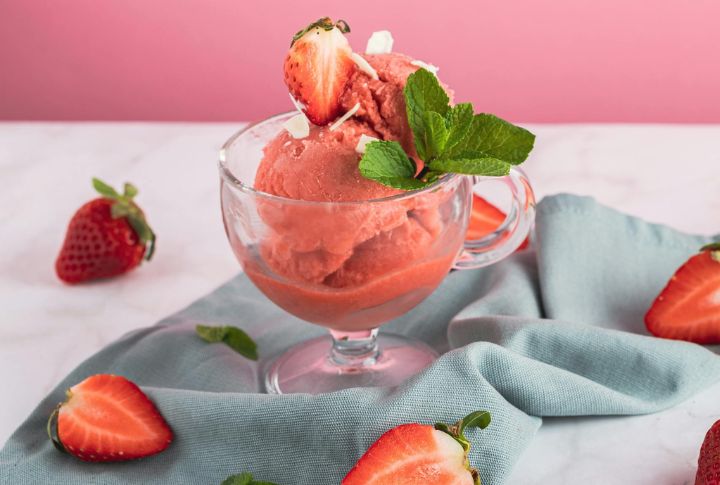 Strawberry Black Pepper Sorbet