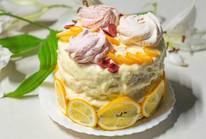 Strawberry Lemon Creme Crepe Cake