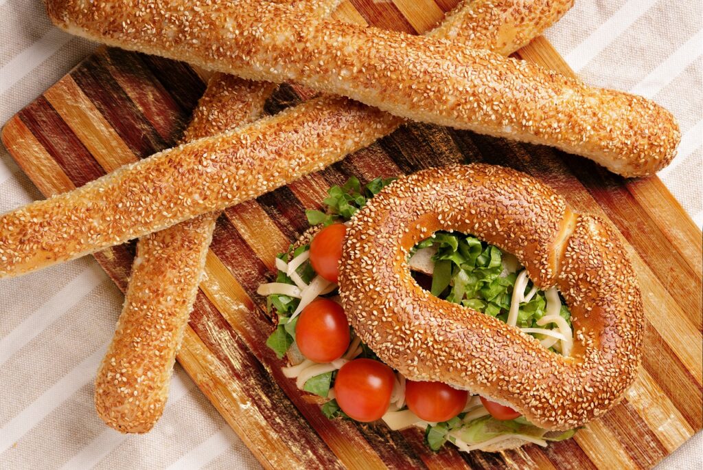 bread, bagel, pretzel, food, breakfast, bakery, nutrition, pastry, meal, wheat, tomato, cheese, bagel, bagel, bagel, bagel, bagel