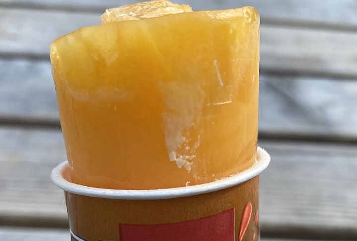 Orange Sherbet Push-Cone With Gumball Bottom