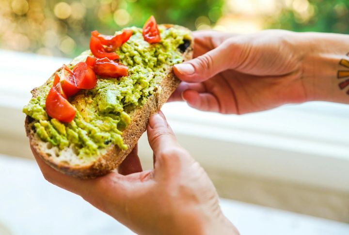 Avocado Toast On Sprouted Grain Bread