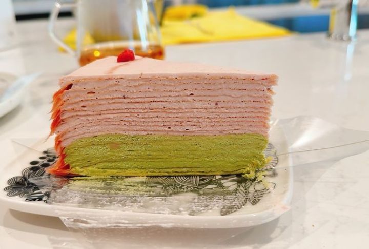 Strawberry Matcha Layer Cake