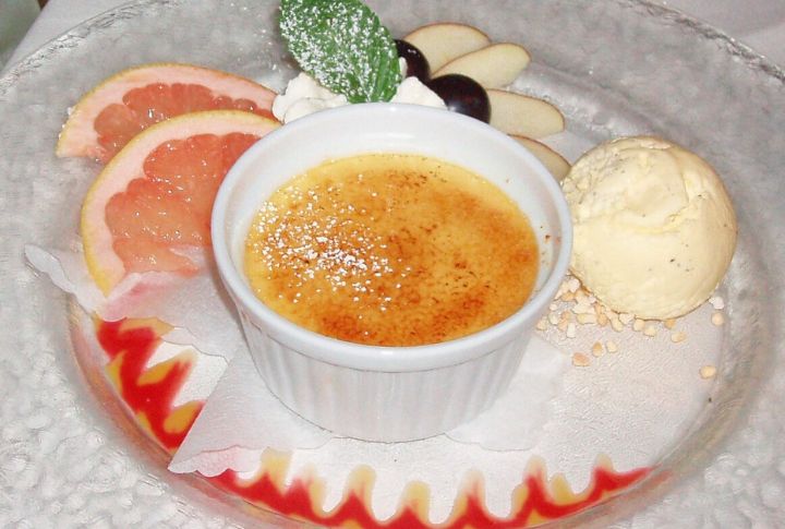 Bruleed Grapefruit With Mint