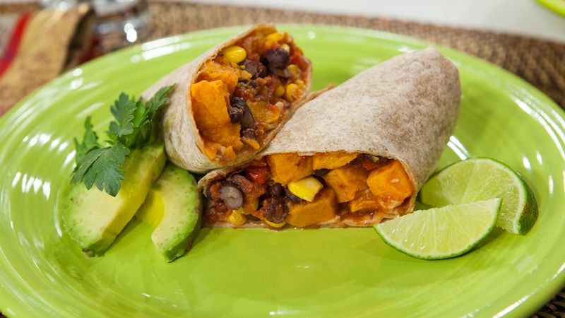 2. Sweet Potato and Black Bean Burritos