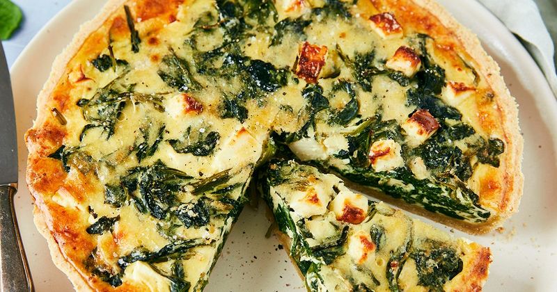 13. Savory Quiche with Spinach and Feta