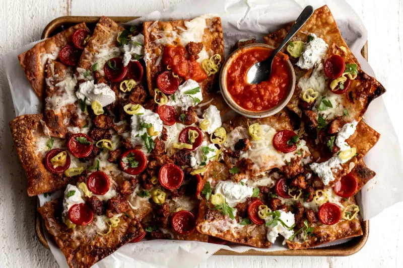Pizza Crust Nachos