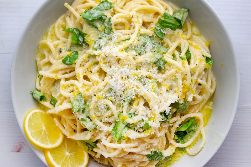 Lemon Basil Spaghetti