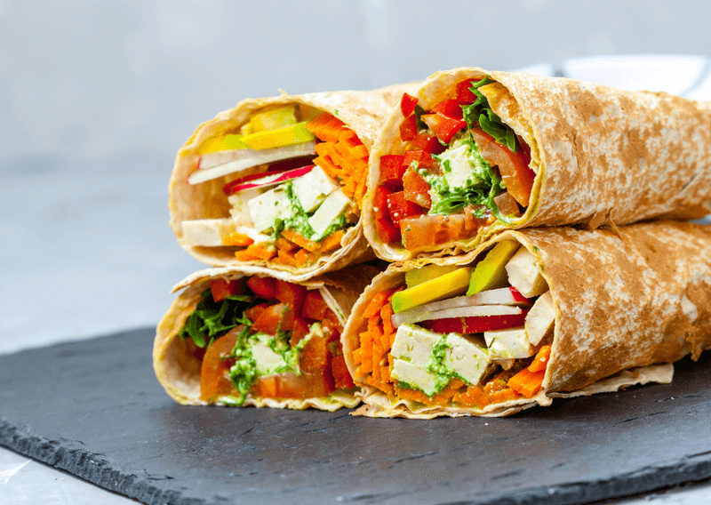 Rainbow Veggie Wrap