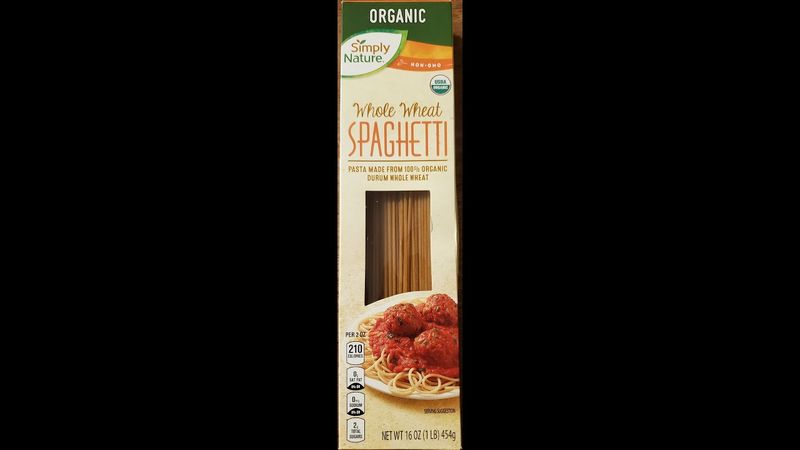 Aldi's Simply Nature Organic Pasta