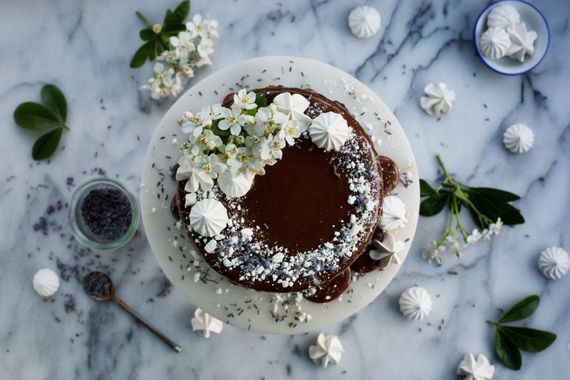 Lavender Infused Chocolate Cake - Portland, ME