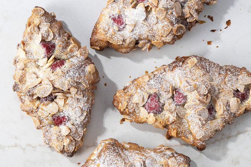 Raspberry Almond Croissants