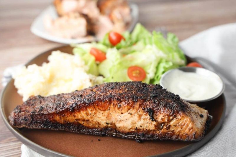 Grilled Salmon Over-Cooked