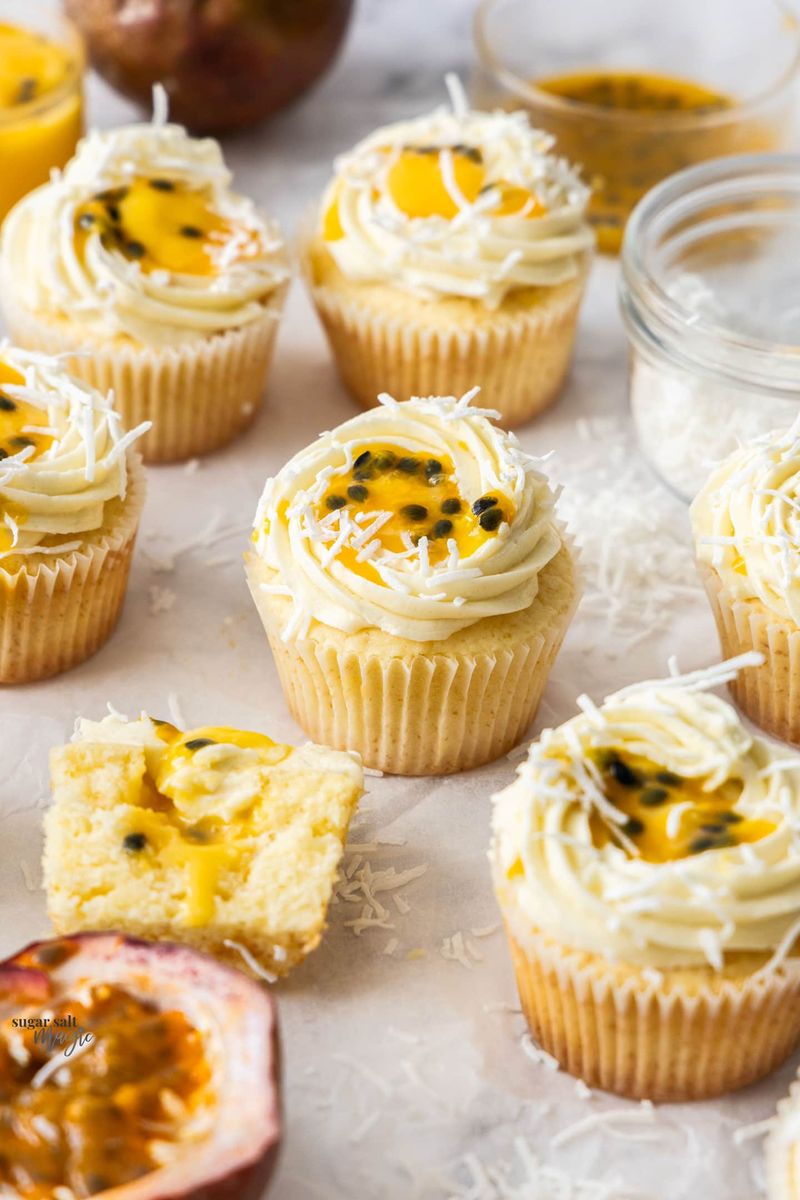 Mango Passionfruit Cupcakes