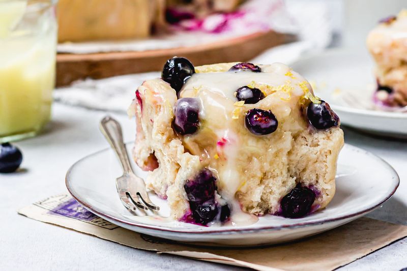 Lemon Blueberry Cinnamon Rolls