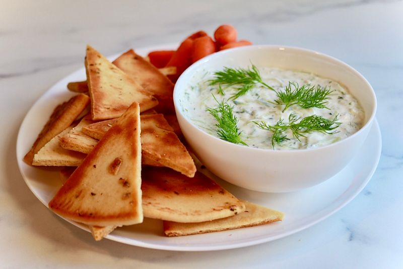 Greek Tzatziki and Pita Chips