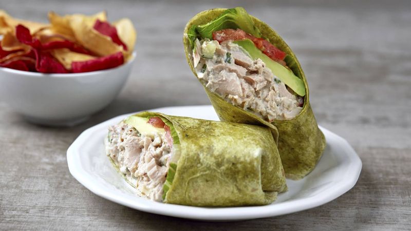 Savory Tuna Spinach Wrap