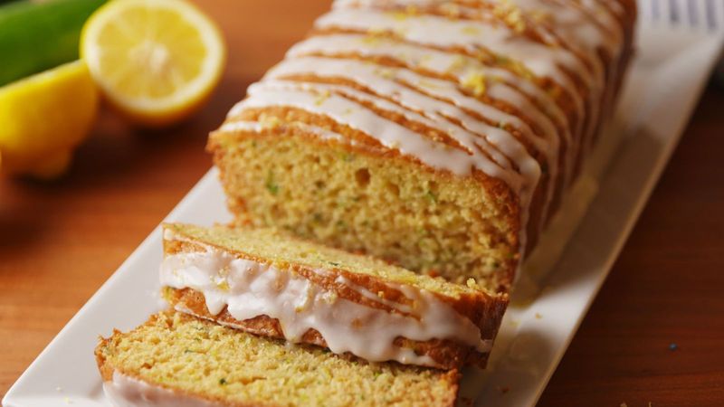 Zucchini Bread with Lemon Glaze