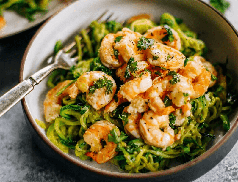 Garlic Shrimp with Zucchini Noodles