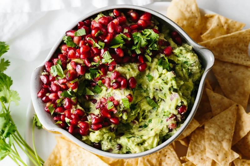 Guacamole with Pomegranate Seeds
