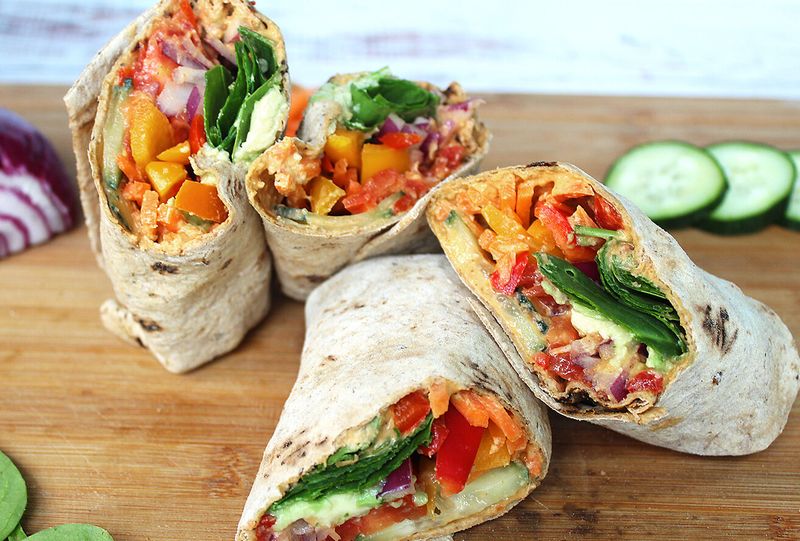 Hummus and Veggie Wrap