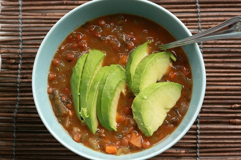 Avocado and Lentil Soup