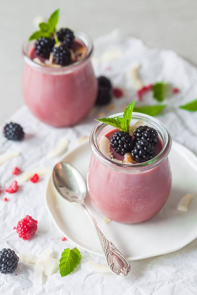 Blackberry Coconut Rice Pudding