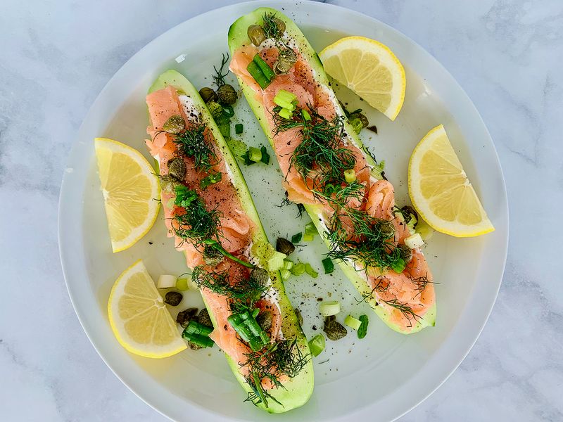 Stuffed Cucumber Boats