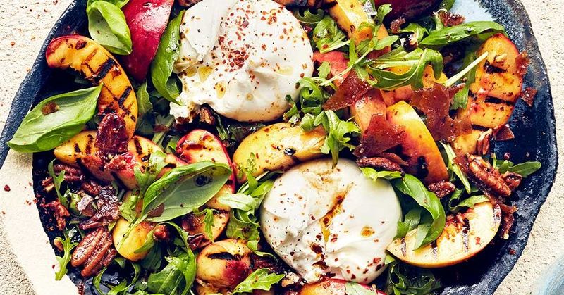 Grilled Peach and Burrata Salad