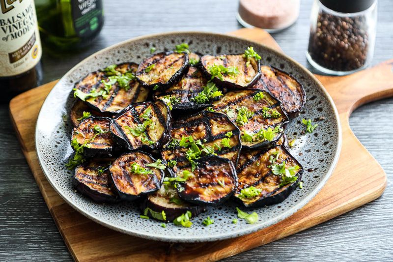 Grilled Eggplant with Garlic