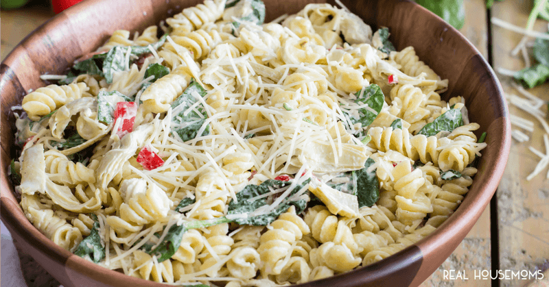 Spinach and Artichoke Pasta Salad