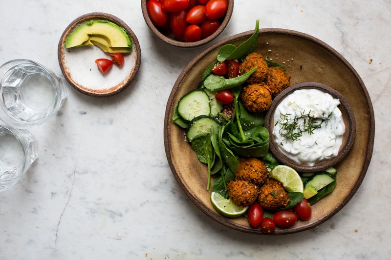 Falafel and Tzatziki Plate
