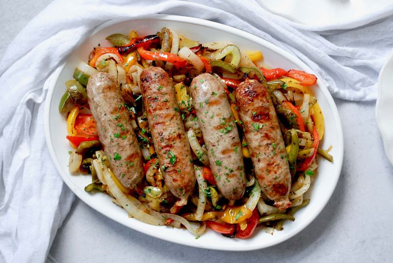 Grilled Sausages and Peppers
