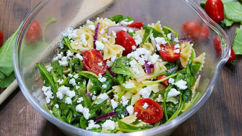 Spinach and Feta Pasta Salad