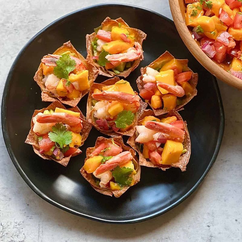 Avocado and Mango Salsa Cups
