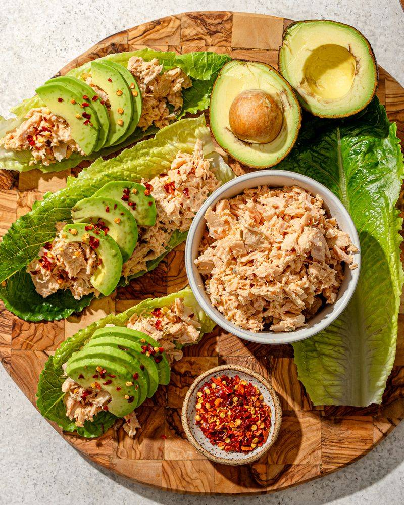Tuna Avocado Lettuce Wraps