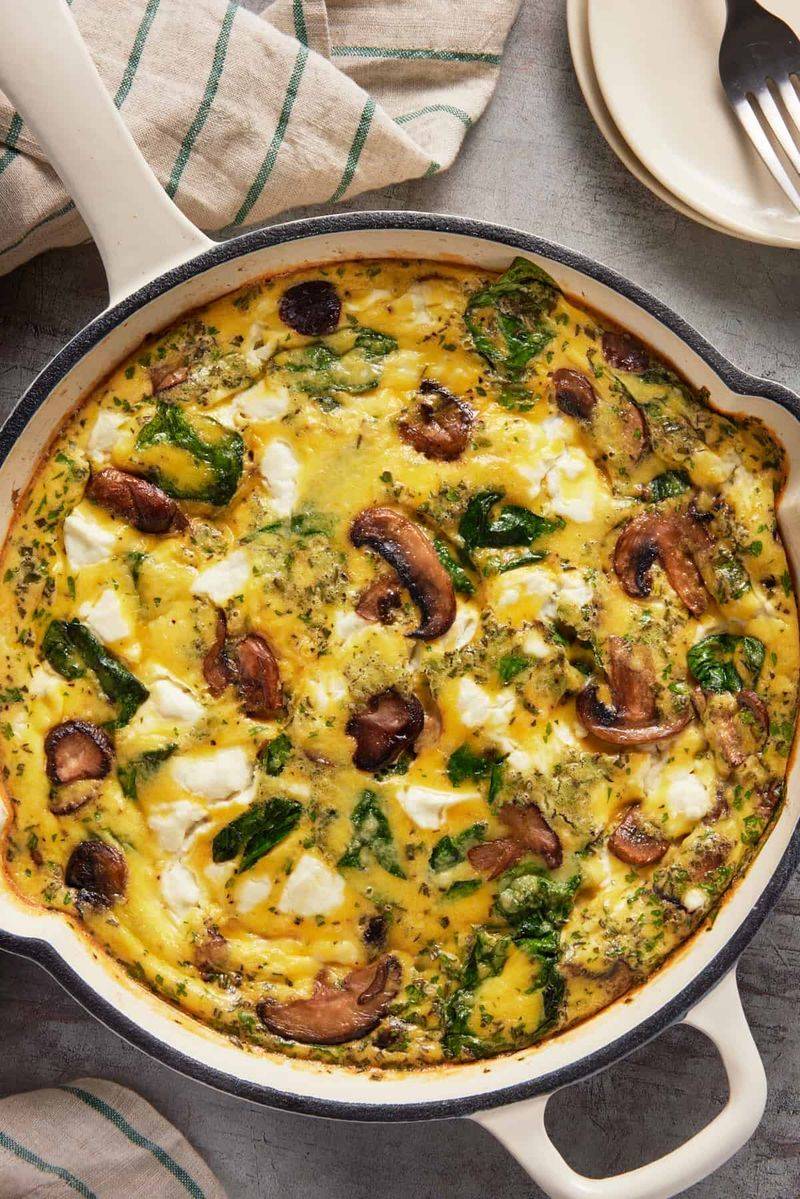Mushroom and Spinach Frittata