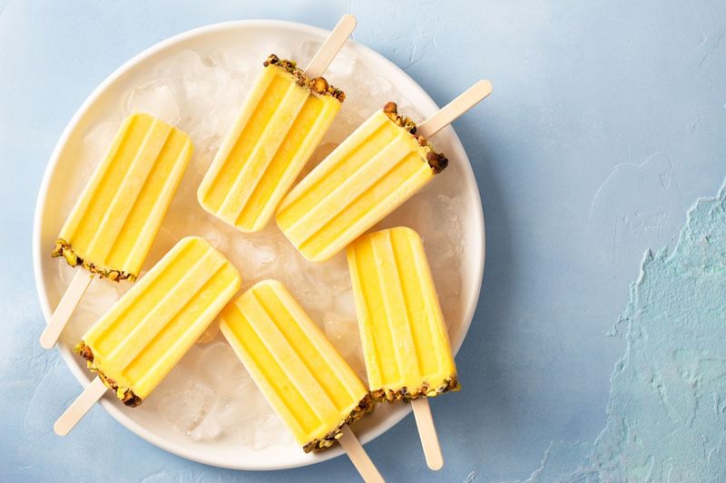 Mango Lassi Popsicles