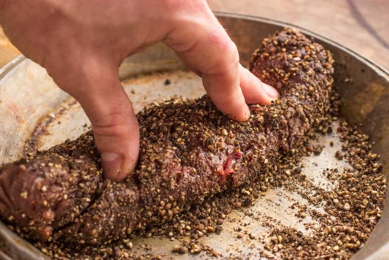 Pepper-Crusted Hanger Steak