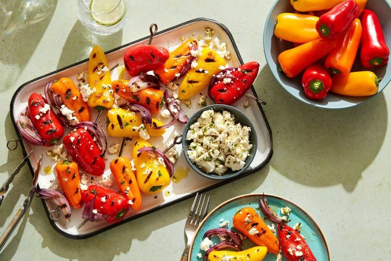 Grilled Bell Peppers Trio