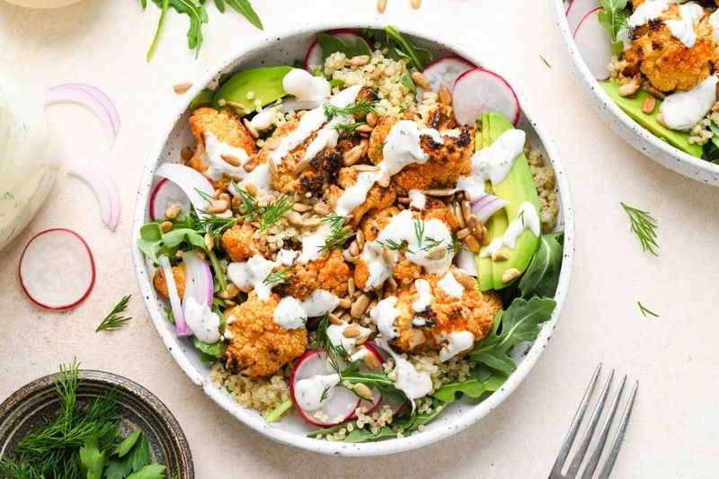 Buffalo Cauliflower Salad