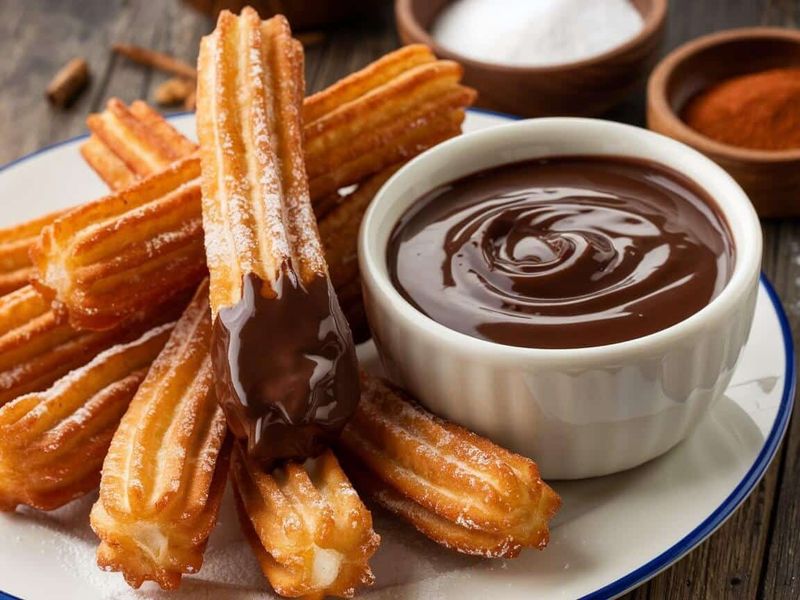 Churros with Chocolate Sauce