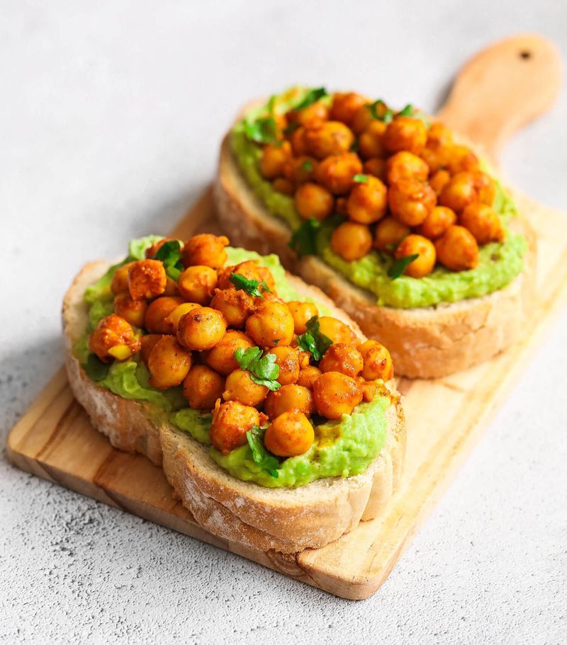 Avocado Chickpea Toast
